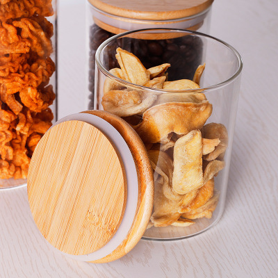 wholesale 50ml 80ml 100ml 120ml glass cork spice jars bottle set cheap with wood lids
