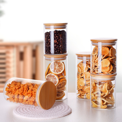 wholesale 50ml 80ml 100ml 120ml glass cork spice jars bottle set cheap with wood lids