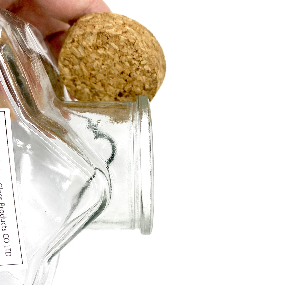 wholesale 50ml candy jar lucky star wishing glass bottles with cork for wedding gift