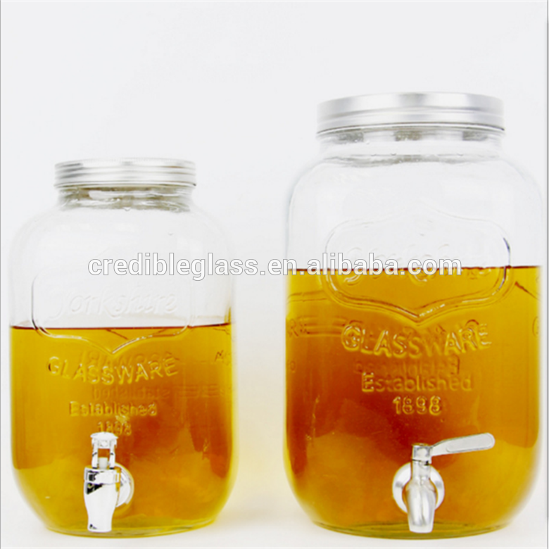 wholesale 5L glass beverage dispenser larger beverage jar