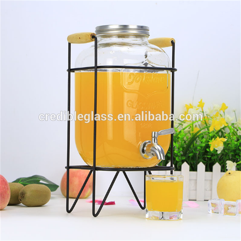 wholesale 5L glass beverage dispenser larger beverage jar