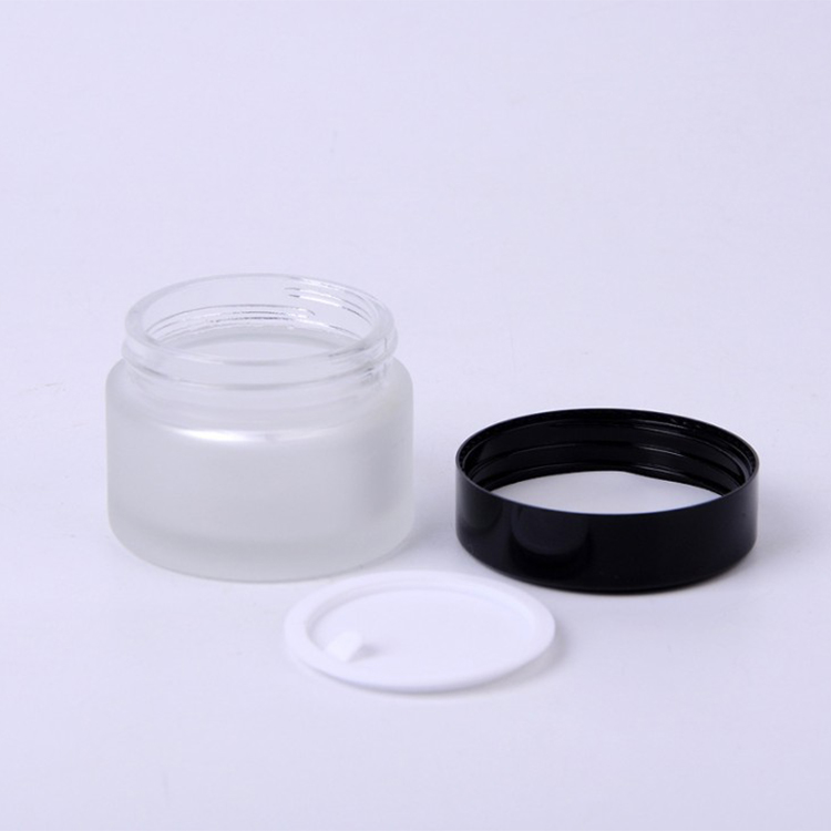 wholesale 5g 10g 15g 20g 30g 50g 100g cosmetic packaging empty clear glass cream jar with silver aluminum lid