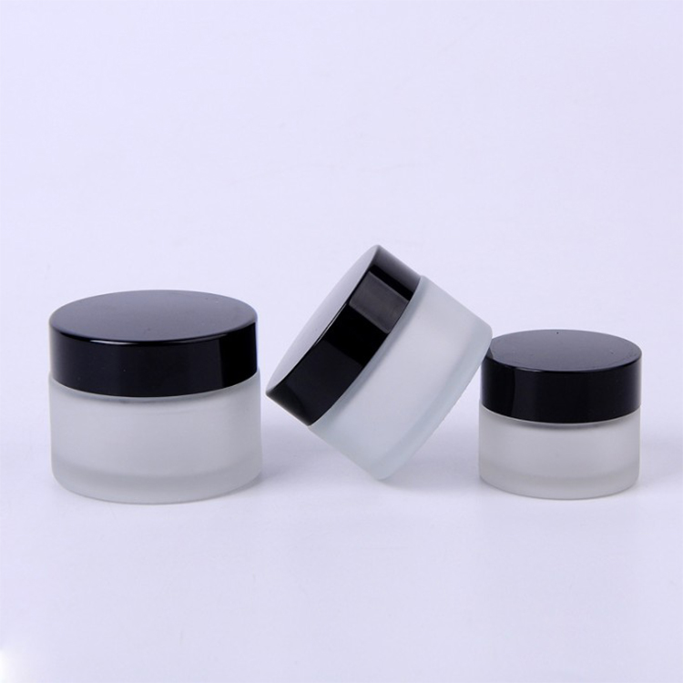 wholesale 5g 10g 15g 20g 30g 50g 100g cosmetic packaging empty clear glass cream jar with silver aluminum lid