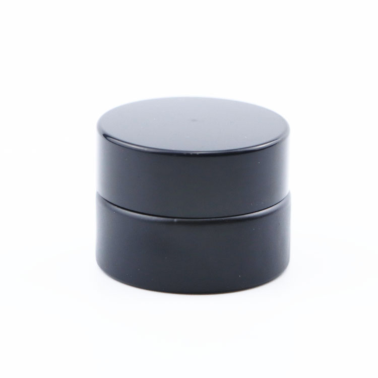 wholesale 5g 10g 15g 20g 30g 50g 100g cream glass jar glass matte black cosmetic jar with black uv cap