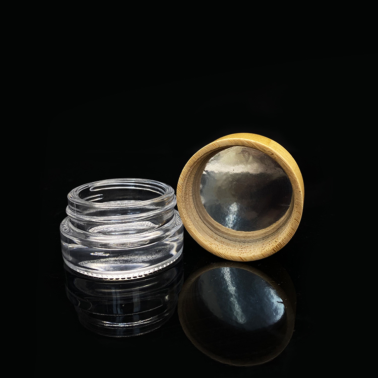 wholesale 5g 10g 15g 20g 30ml 50g 60g 100g clear frosted glass jar with bamboo lid for cosmetic skincare scrub cream custom
