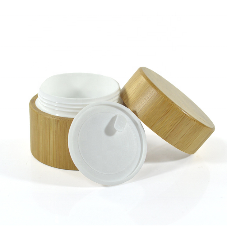 wholesale 5g 10g 15g 30g 50g 100g 150g 200g 250g empty skincare body cream jars with bamboo lid
