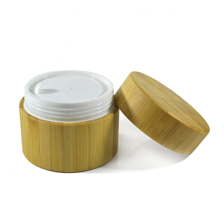 wholesale 5g 10g 15g 30g 50g 100g 150g 200g 250g empty skincare body cream jars with bamboo lid