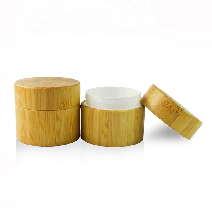 wholesale 5g 10g 15g 30g 50g 100g 150g 200g 250g empty skincare body cream jars with bamboo lid