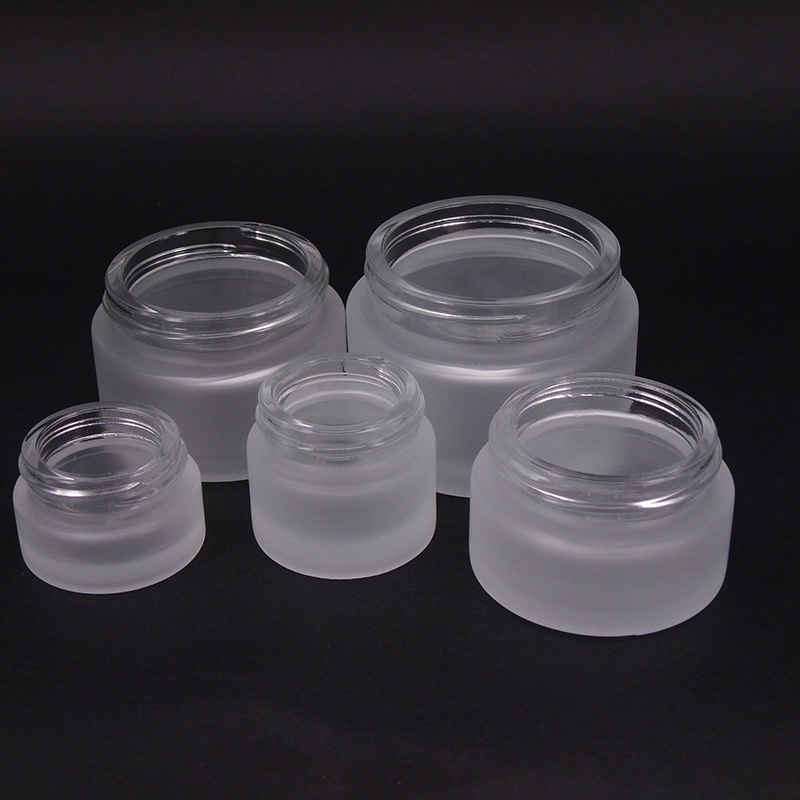 wholesale 5g 10g 20g 30g 50g 100g frost clear round cosmetic skin care cream glass jar