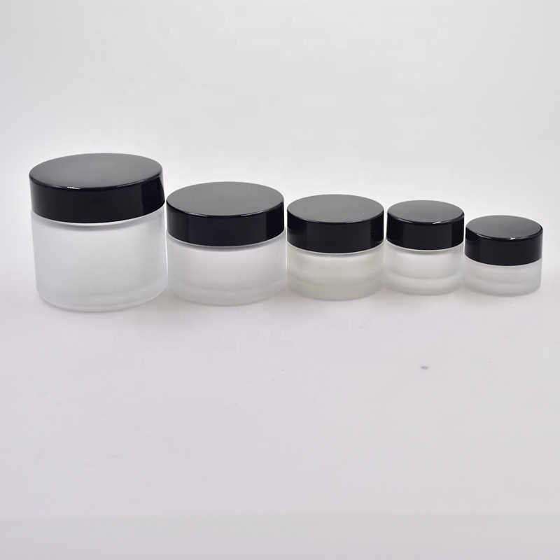 wholesale 5g 10g 20g 30g 50g frosted round screw top body lotion containers eye cream skin care cream jar cosmetic glass jar