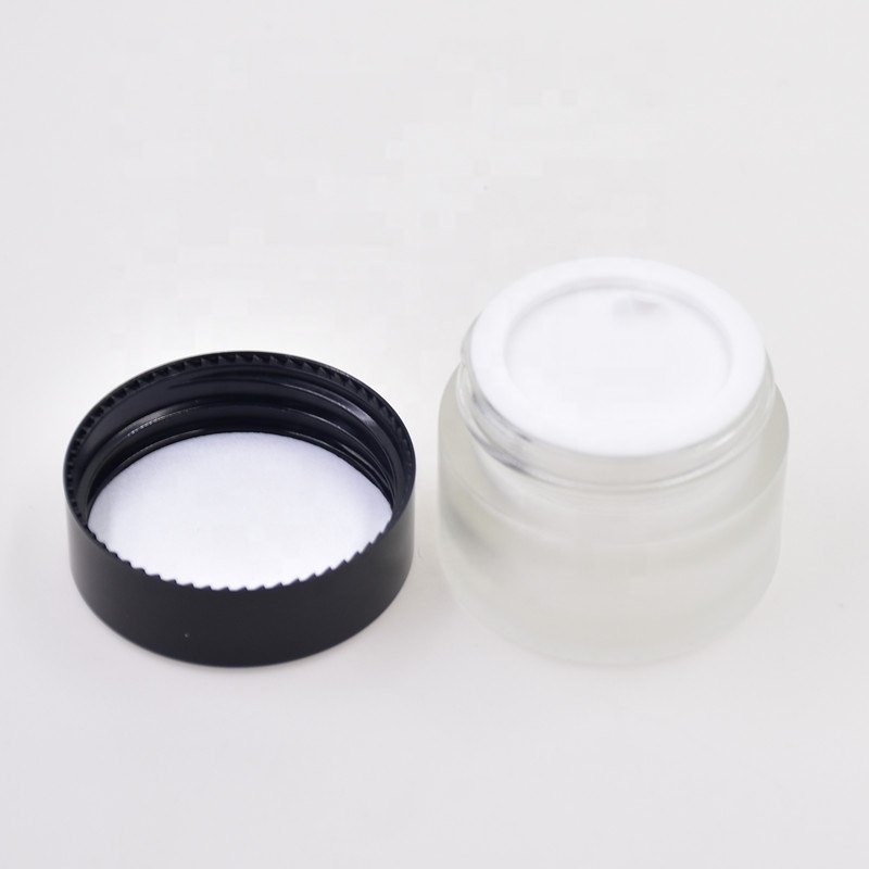 wholesale 5g 10g 20g 30g 50g frosted round screw top body lotion containers eye cream skin care cream jar cosmetic glass jar