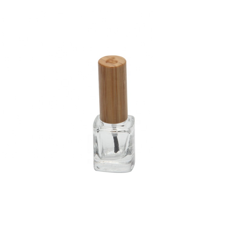 wholesale 5ml 10ml empty eco friendly bottle nail polish with bamboo cap