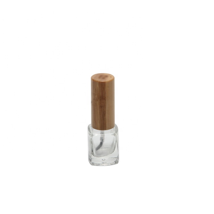 wholesale 5ml 10ml empty eco friendly bottle nail polish with bamboo cap