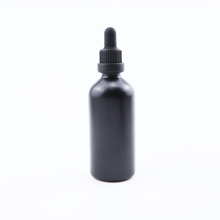 wholesale 5ml 15ml 20ml 30ml 50ml Glass Dropper Frosted Amber black Essential Oil Bottle with Child Resistant Cap