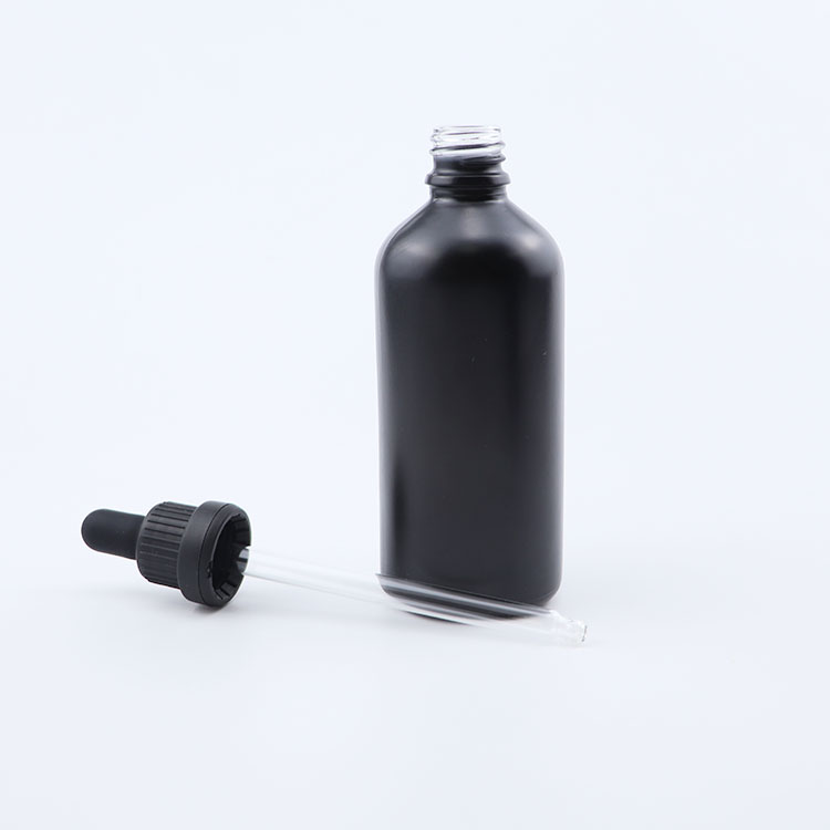 wholesale 5ml 15ml 20ml 30ml 50ml Glass Dropper Frosted Amber black Essential Oil Bottle with Child Resistant Cap