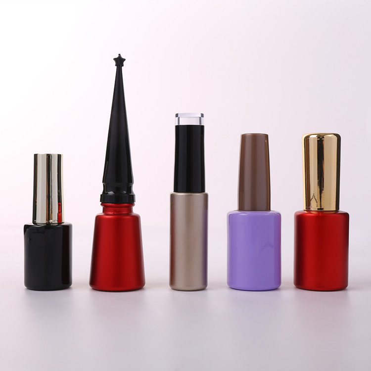 wholesale 5ml 8ml 10ml 12ml 15ml square gel empty glass nail polish bottles with brush