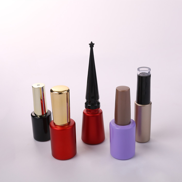 wholesale 5ml 8ml 10ml 12ml 15ml square gel empty glass nail polish bottles with brush