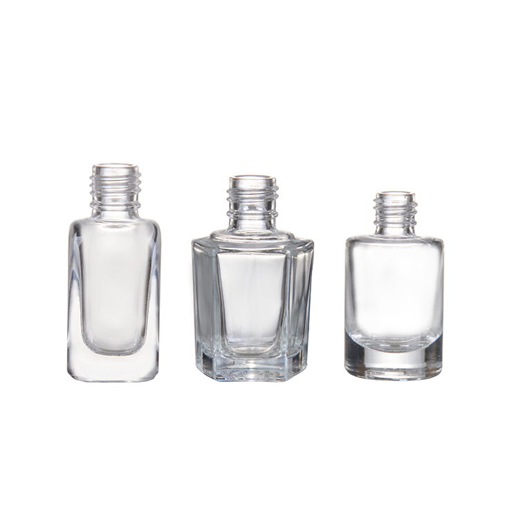 wholesale 5ml 8ml 10ml 12ml 15ml square gel empty glass nail polish bottles with brush