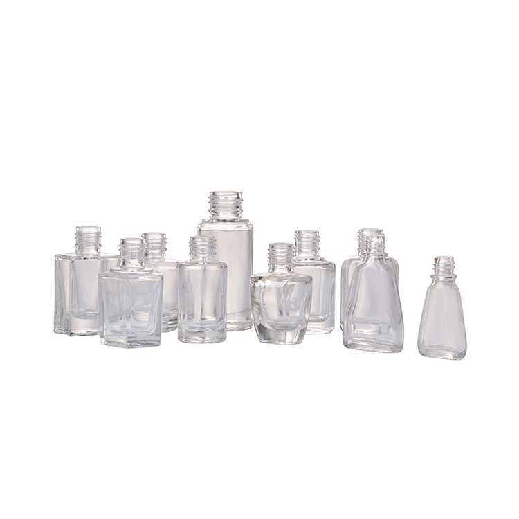 wholesale 5ml 8ml 10ml 12ml 15ml square gel empty glass nail polish bottles with brush