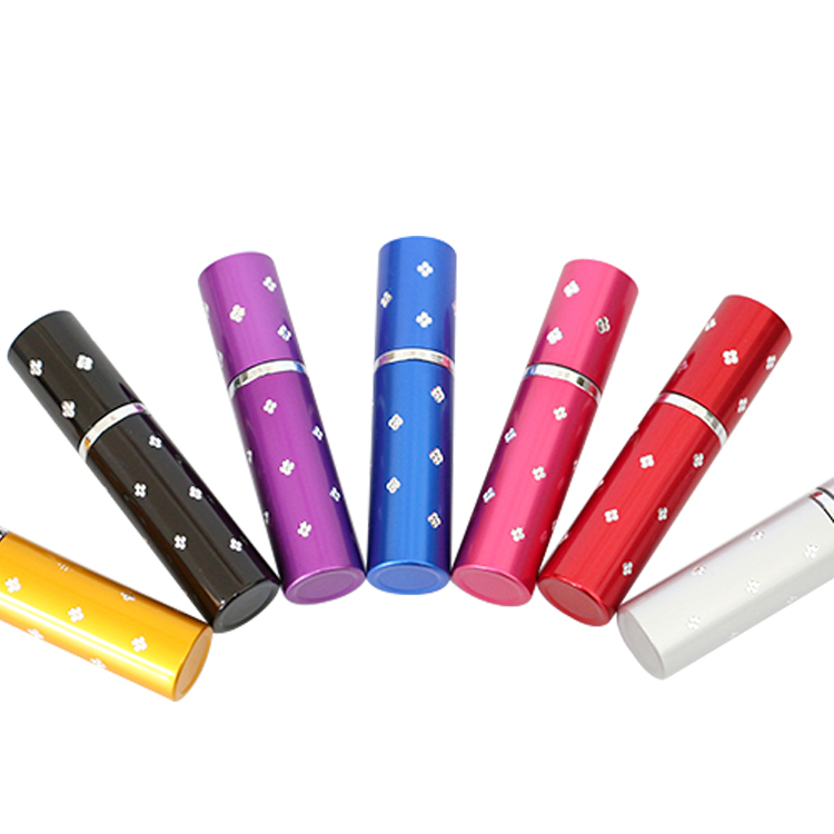 wholesale 5ml/ 8ml/10ml/15ml/20ml colorful twist aluminum perfume atomizer bottle refillable