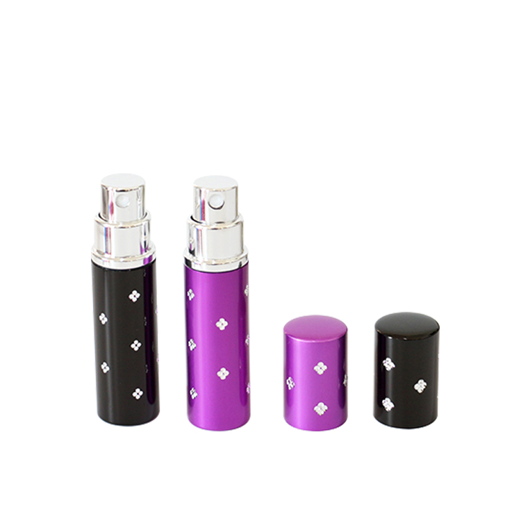 wholesale 5ml/ 8ml/10ml/15ml/20ml colorful twist aluminum perfume atomizer bottle refillable