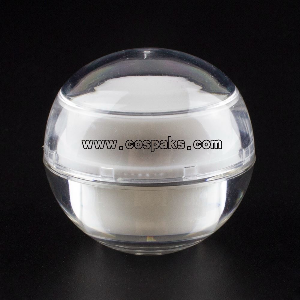 wholesale 5ml mini jars for cosmetics, 5ml ball shape small pot, white empty 5ml cosmetic sample containers