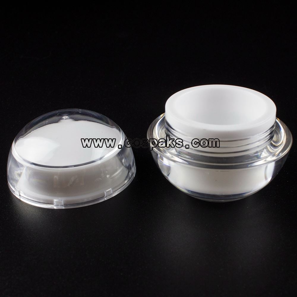 wholesale 5ml mini jars for cosmetics, 5ml ball shape small pot, white empty 5ml cosmetic sample containers