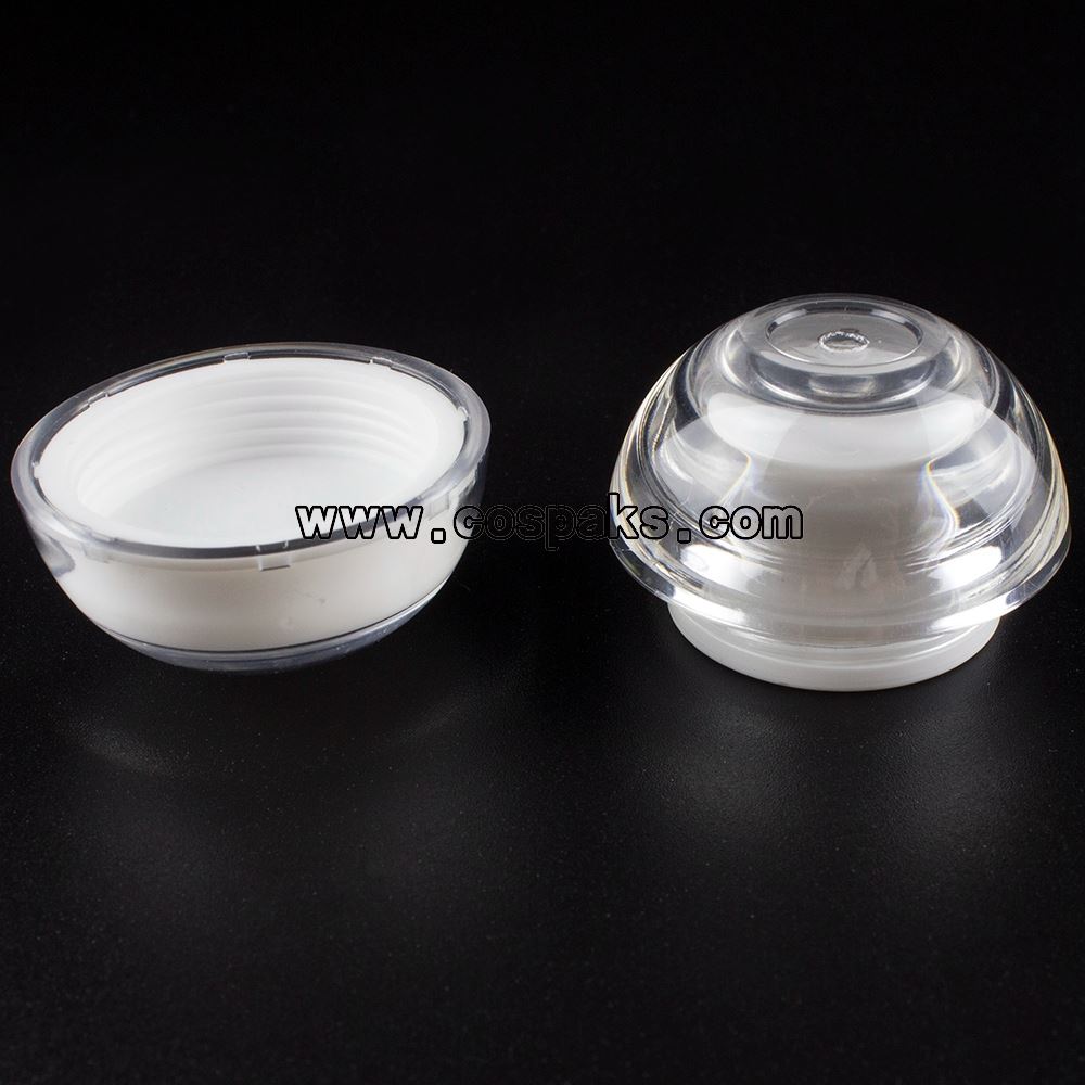 wholesale 5ml mini jars for cosmetics, 5ml ball shape small pot, white empty 5ml cosmetic sample containers