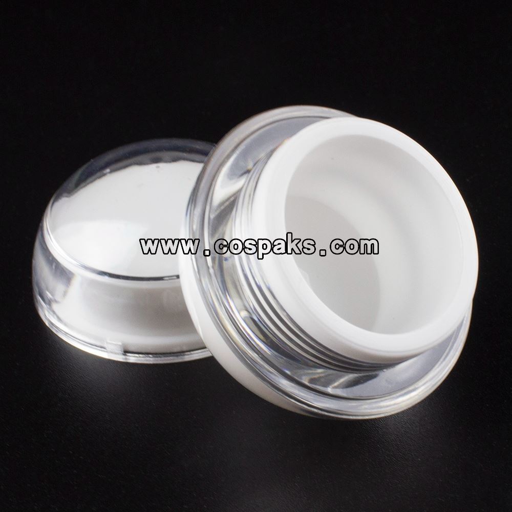 wholesale 5ml mini jars for cosmetics, 5ml ball shape small pot, white empty 5ml cosmetic sample containers