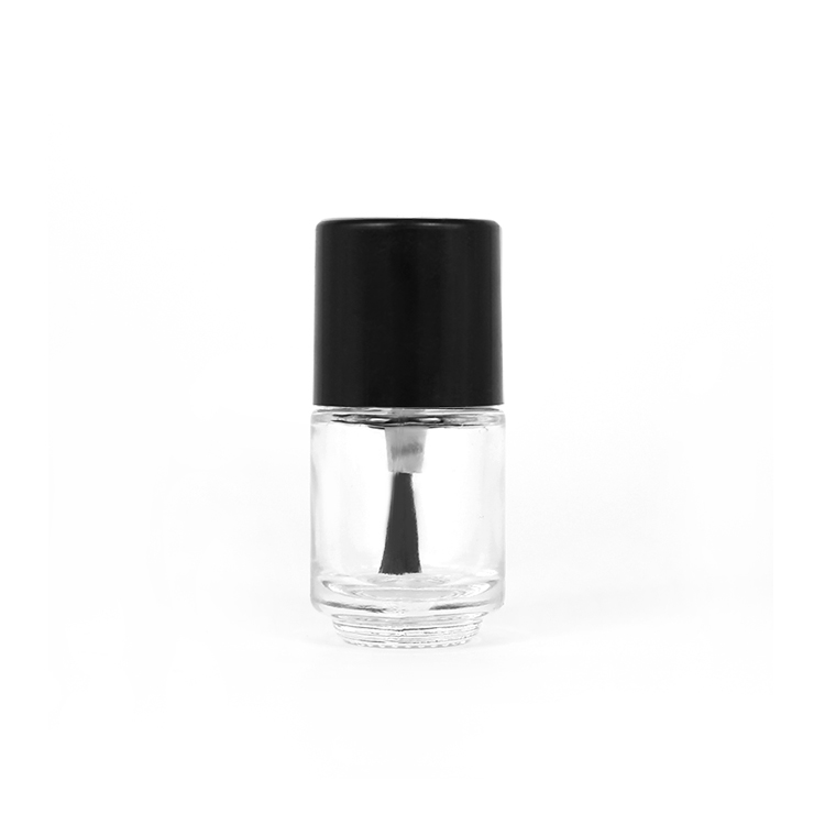 wholesale 5ml round mini clear glass nail polish oil  bottle