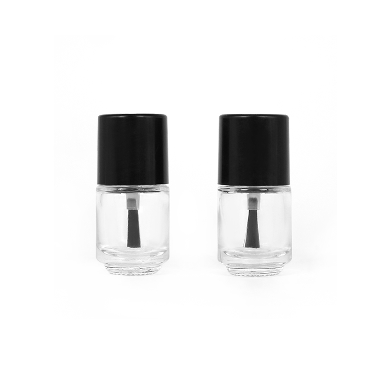wholesale 5ml round mini clear glass nail polish oil bottle