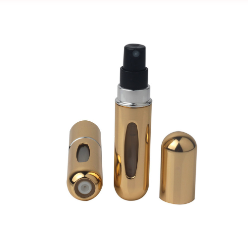 wholesale 5ml travel empty refillable aluminium atomizer glass spray perfume bottle