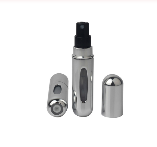 wholesale 5ml travel empty refillable aluminium atomizer glass spray perfume bottle