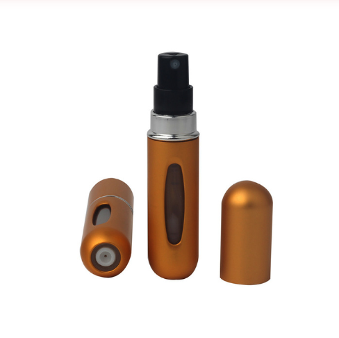 wholesale 5ml travel empty refillable aluminium atomizer glass spray perfume bottle