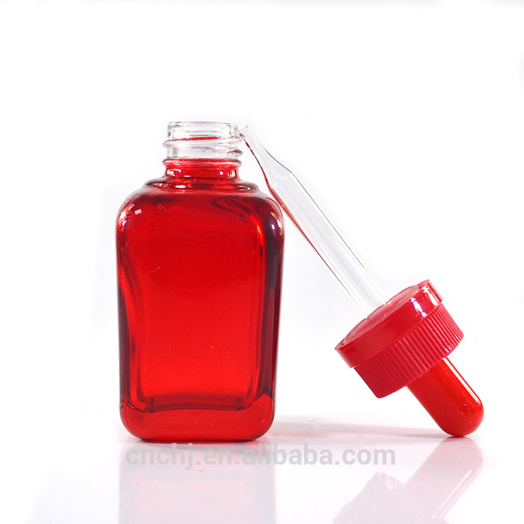 wholesale 60ml 30ml frosted matte square white glass dropper bottle for essential oil