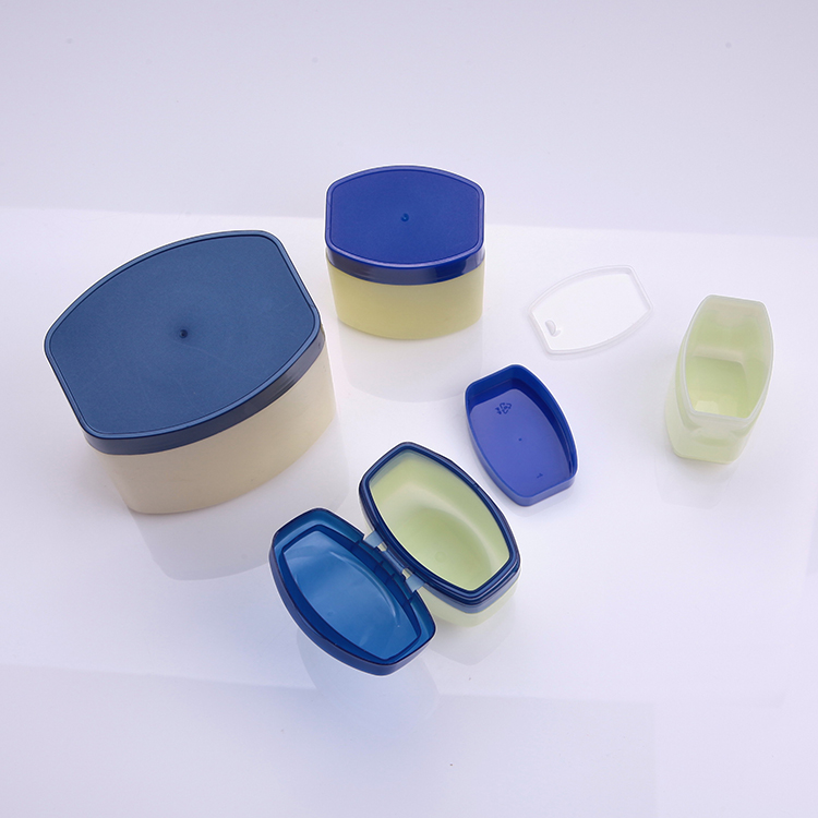 wholesale 60ml-500ml empty personal skin care cosmetic cream vaselin jar with filp lid plastic jars