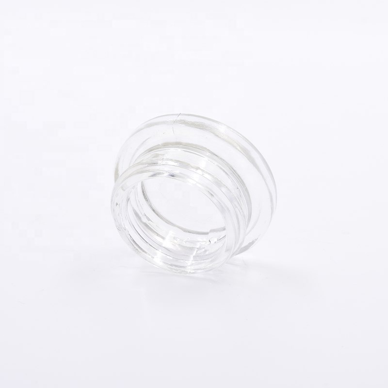 wholesale 7 gram 7ml clear round kush hemp concentrate packaging eye cream cbd weed jars plastic lid child resistant glass jar