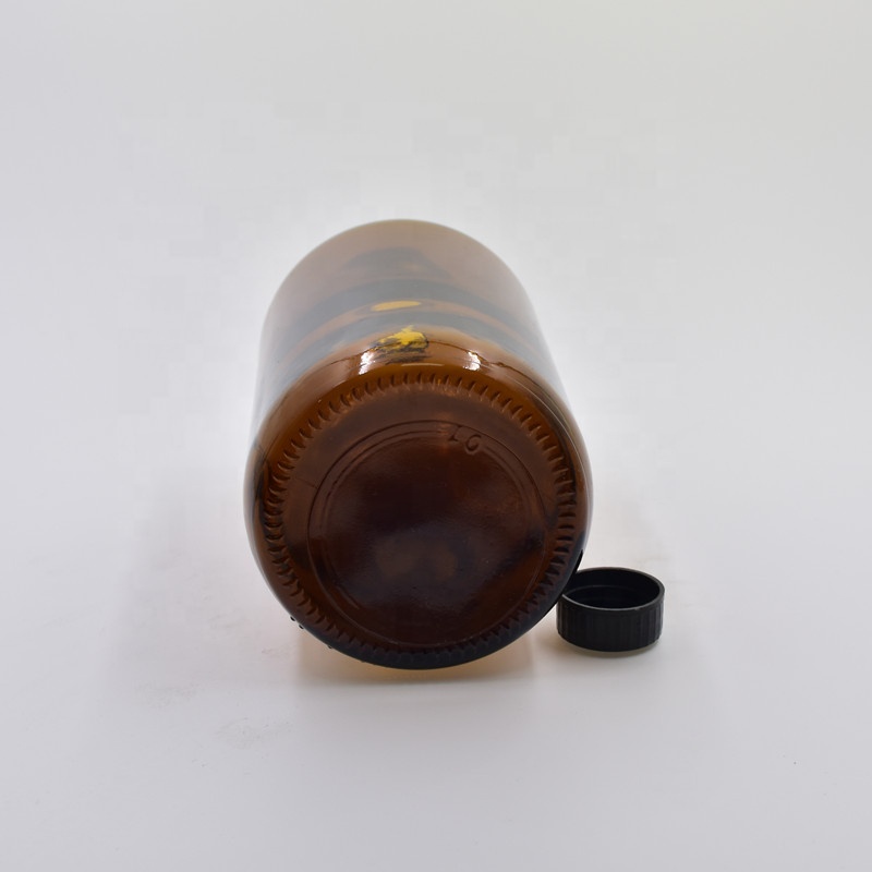 wholesale 8oz 16oz 125ml 250ml 500ml 1000ml amber boston round glass bottle with sprayer pump For Essential Oils Soap Dispense