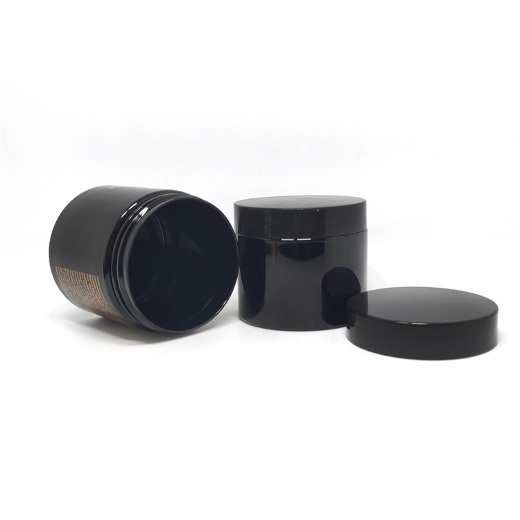 wholesale 8oz matte black pet cosmetic toples plastik potjes plastic jars with lids