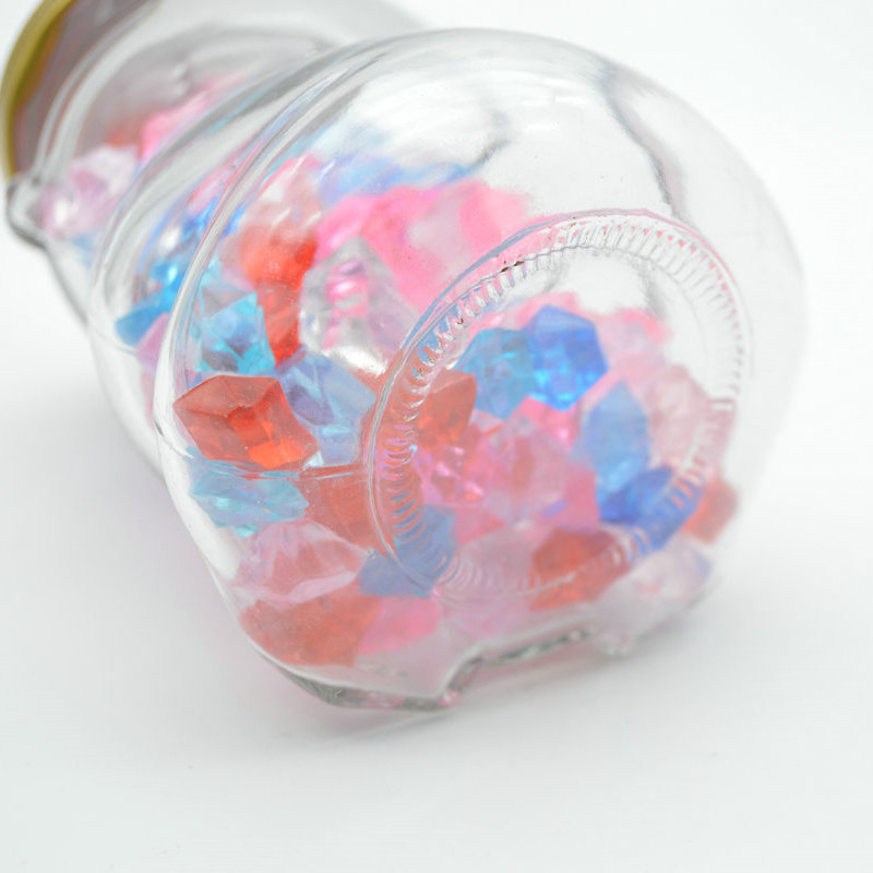 wholesale Abeisi decorative teddy bear shaped clear glass jar and container supplier with lids 9oz 270ml glass jar