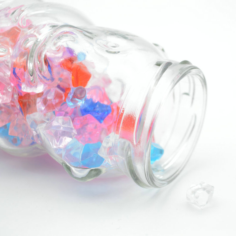 wholesale Abeisi decorative teddy bear shaped clear glass jar and container supplier with lids 9oz 270ml glass jar