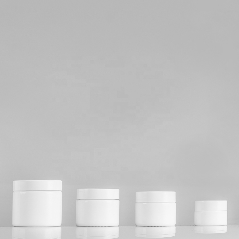 wholesale China factory 50g opal glass jar for skincare packaging