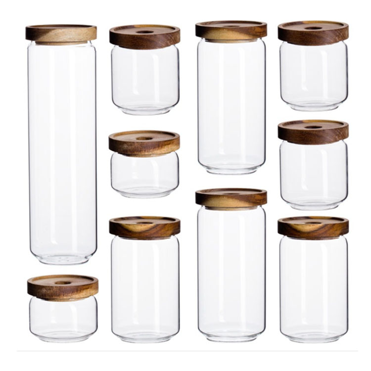 wholesale China glass storage jar food canister with lid