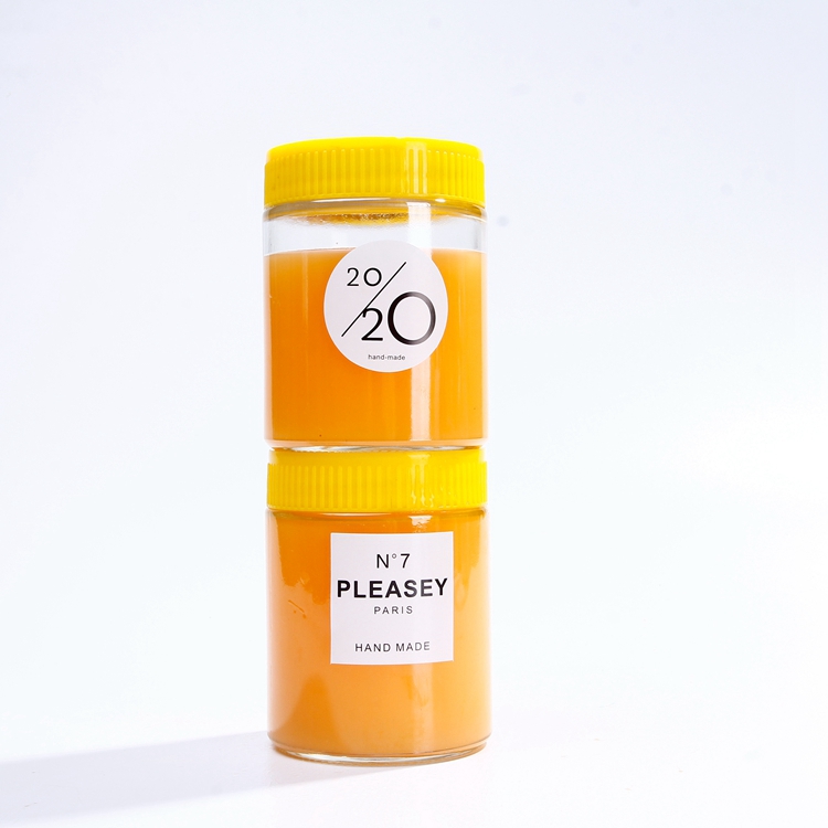 wholesale Clear 30ml 50ml 80ml mini Canning Glass Jam Jars Regular Round Honey Glass Jar with Plastic Lids