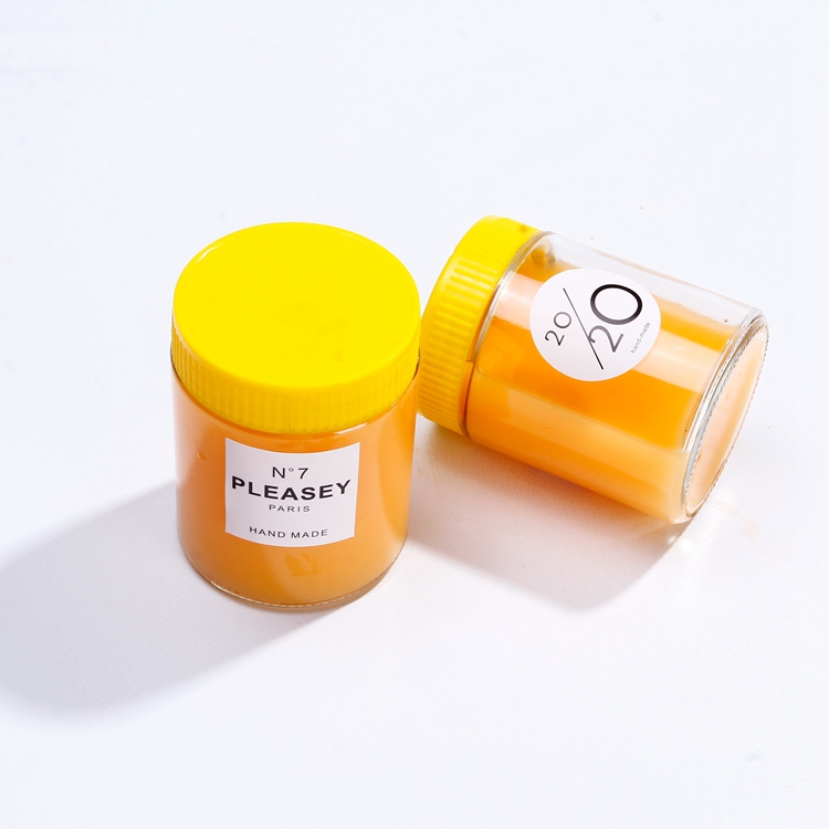 wholesale Clear 30ml 50ml 80ml mini Canning Glass Jam Jars Regular Round Honey Glass Jar with Plastic Lids