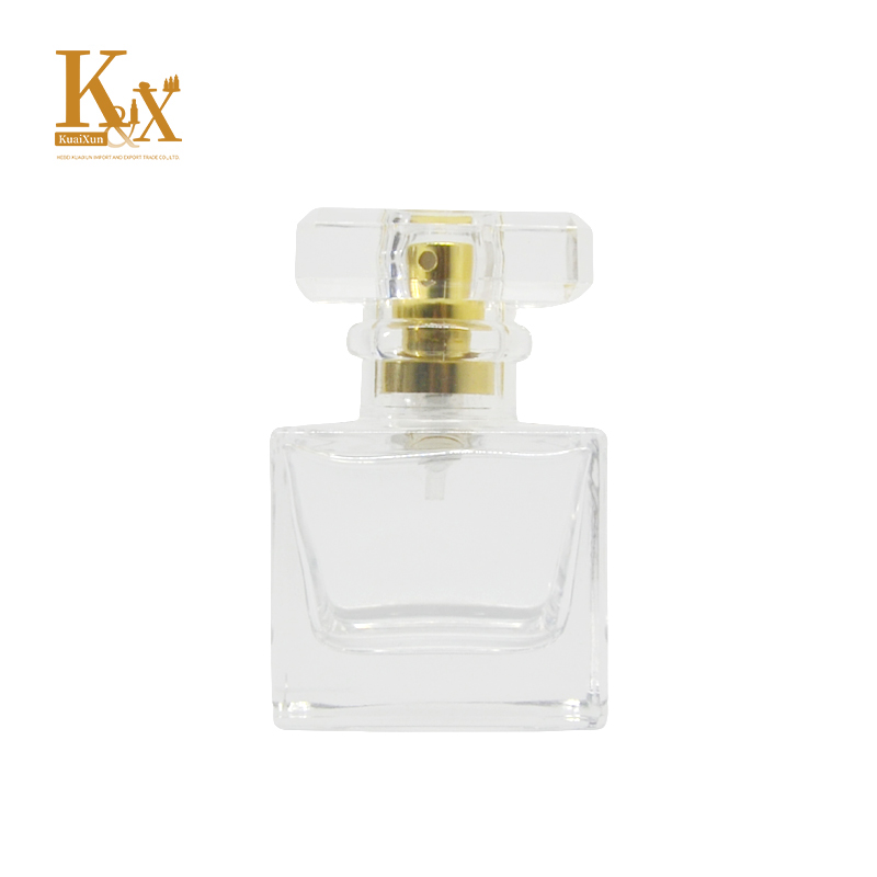 wholesale Clear Empty Square Shaped Glass Spray Perfume Bottle 100ml 50ml 30ml from China
