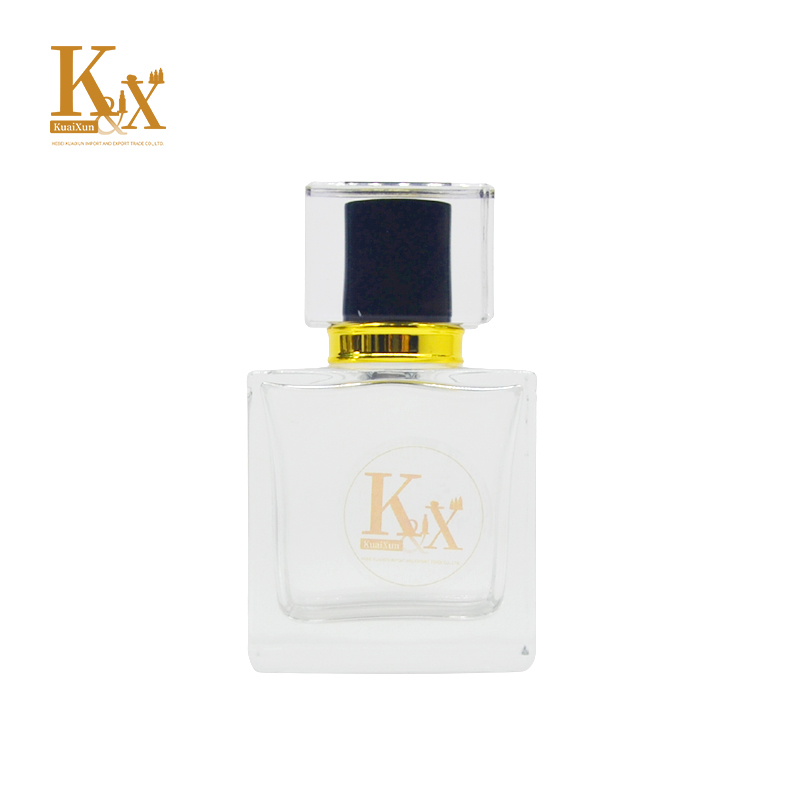 wholesale Clear Empty Square Shaped Glass Spray Perfume Bottle 100ml 50ml 30ml from China