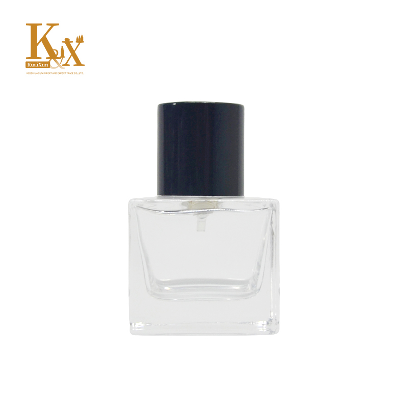 wholesale Clear Empty Square Shaped Glass Spray Perfume Bottle 100ml 50ml 30ml from China