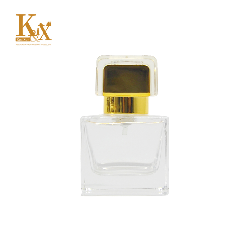 wholesale Clear Empty Square Shaped Glass Spray Perfume Bottle 100ml 50ml 30ml from China