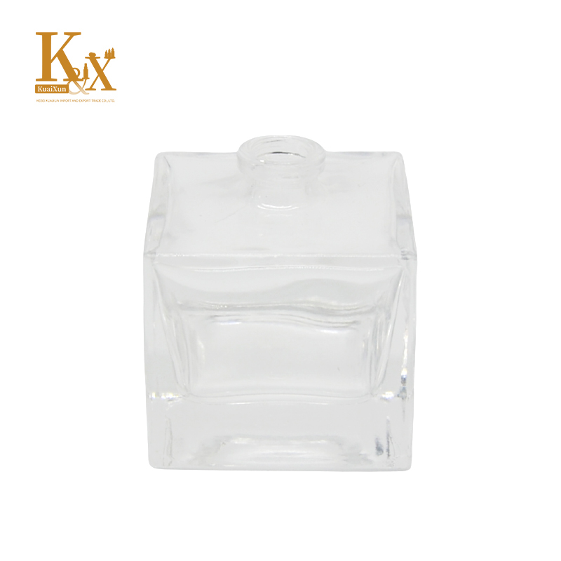 wholesale Clear Empty Square Shaped Glass Spray Perfume Bottle 100ml 50ml 30ml from China